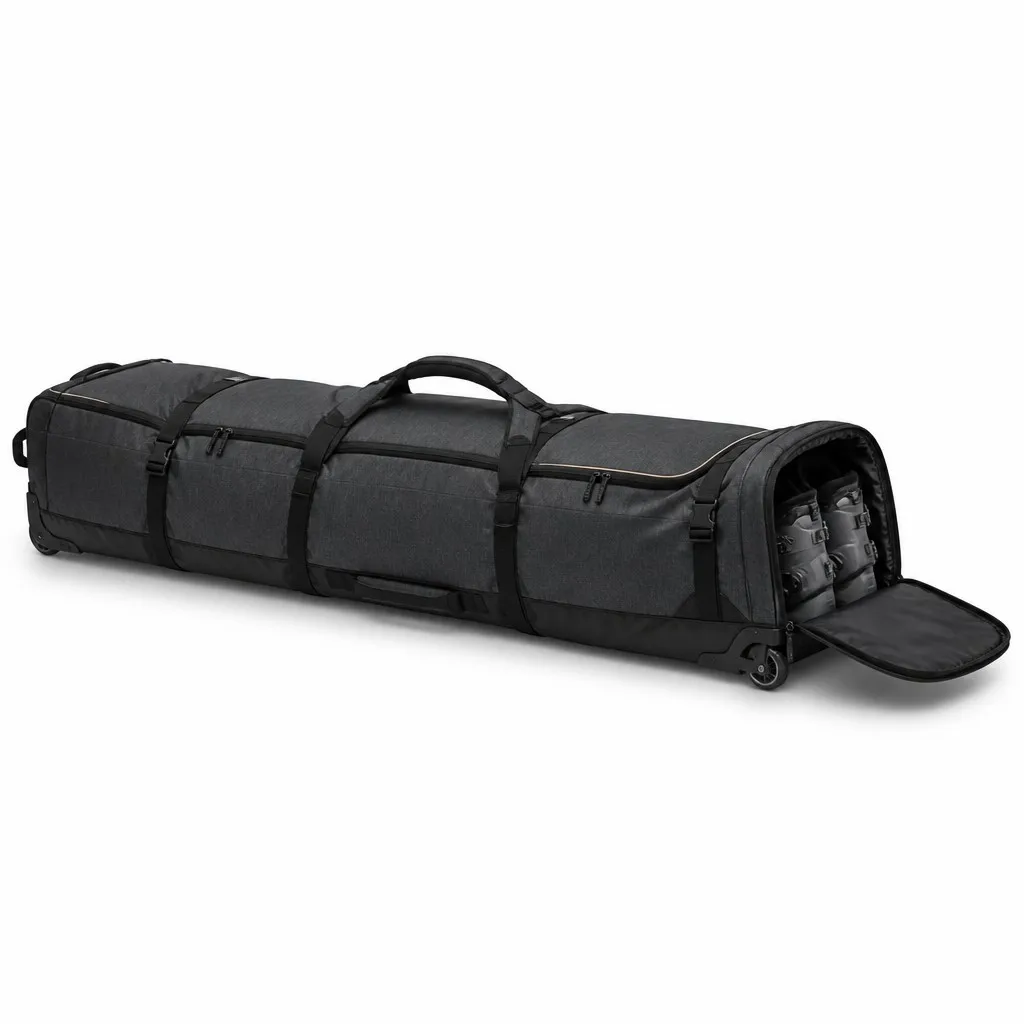 Custom Wheeled Ski Bag 165-190cm Padded Travel with Boot Compartment