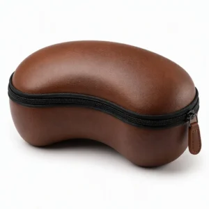 Custom Leather Ski Goggle Case Hard Shell Protective Carry