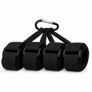 Custom Ski Strap Set 4-Pack Hook Loop with Carabiner