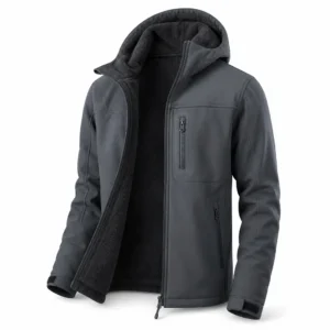Custom Hiking Softshell Jacket Windproof Fleece Lined