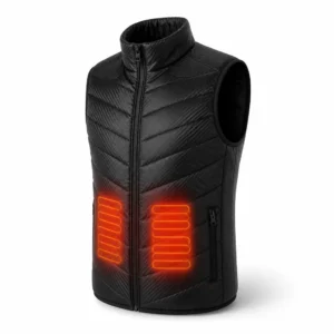 Custom Heated Ski Vest Battery Powered Carbon Fiber