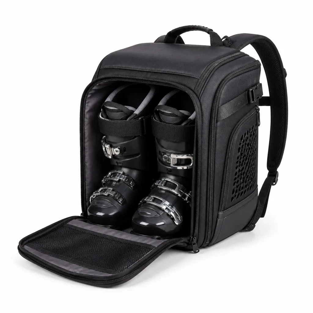 Custom Ski Boot Backpack with Boot Compartment and Ventilation