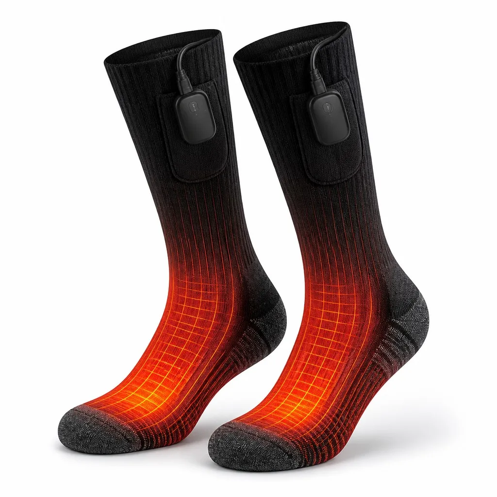 Custom Heated Running Socks Thermal Rechargeable