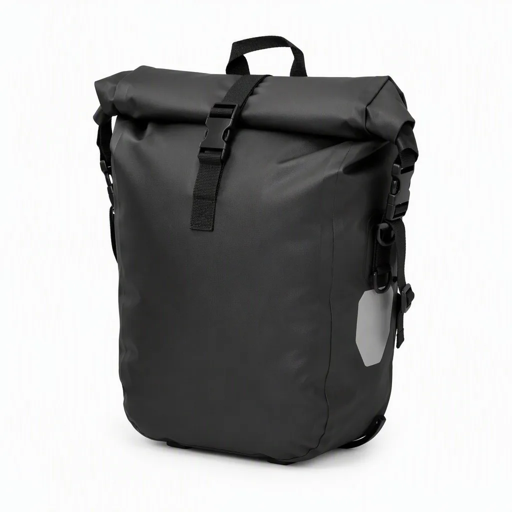 Custom Cycling Pannier Bag Waterproof Roll Top 2-Pack