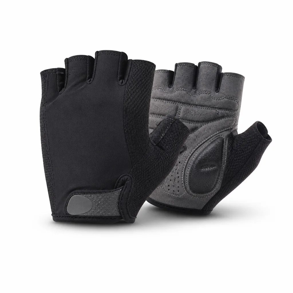 Custom Short Finger Cycling Gloves Gel Padded
