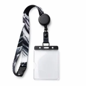 Custom Ski Lanyard ID Badge Holder with Retractable Cord