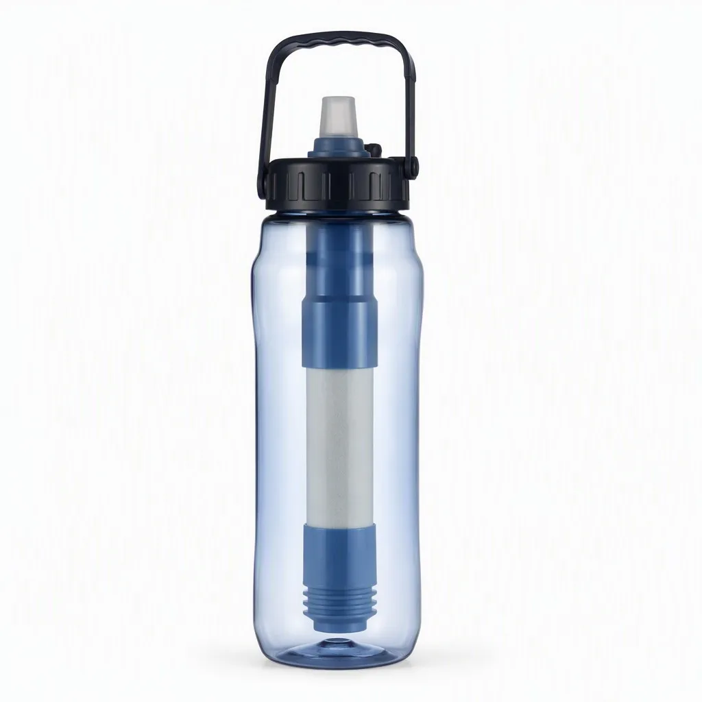 Custom In-line Hiking Water Filter Bottle