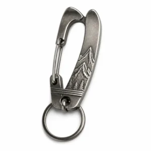 Custom Ski Keychain Clip Carabiner Metal