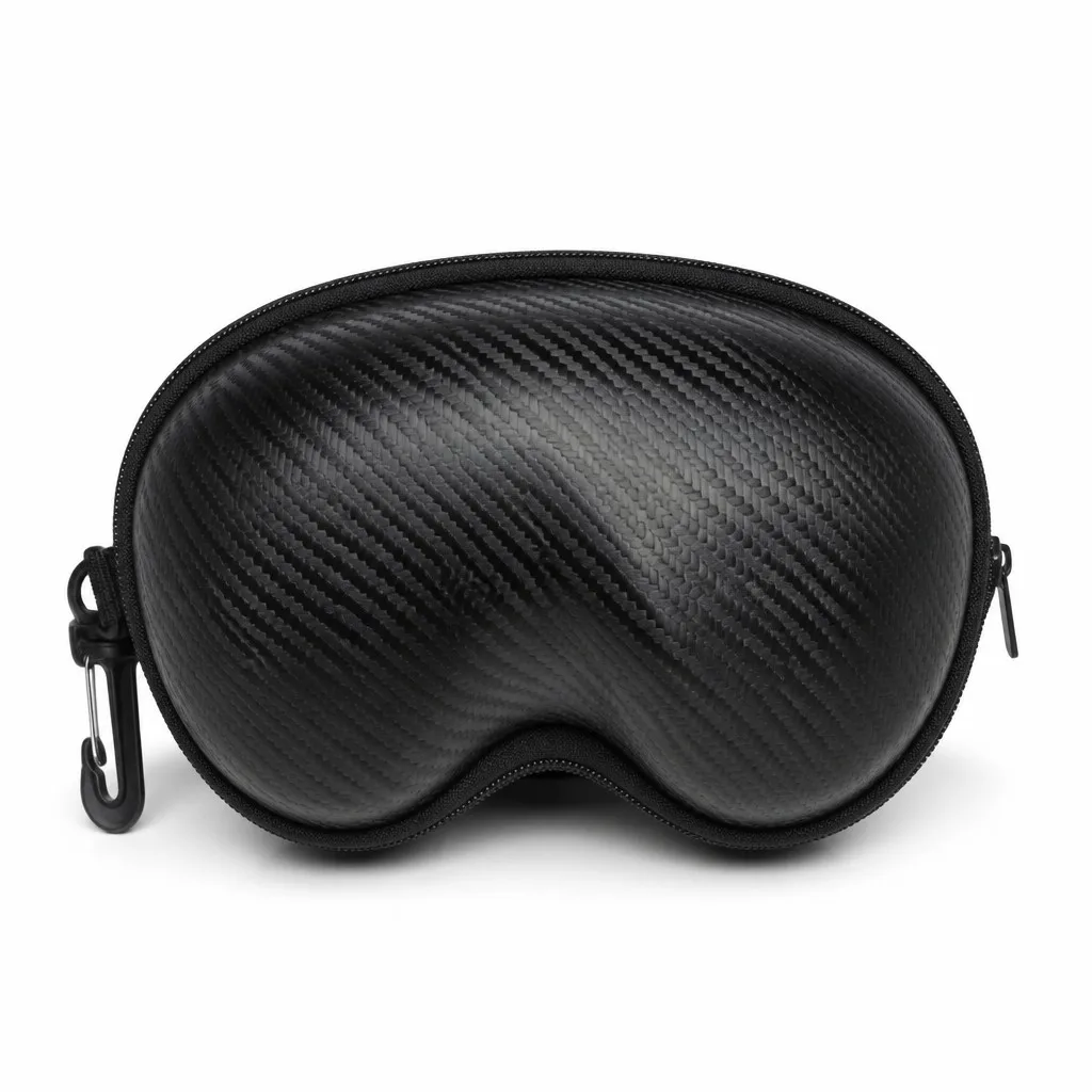 Custom Carbon Pattern Ski Goggle Case Hard Shell Protective Carry