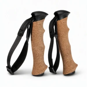Custom Ski Pole Grip Ergonomic Cork with Strap