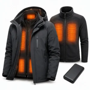 Custom Heated Hiking Jacket 3-in-1 with Battery Heating