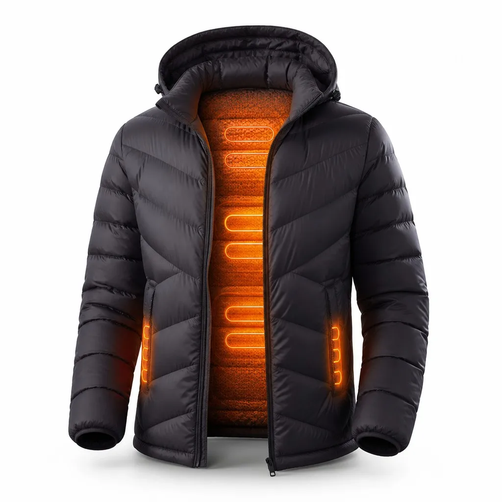 Custom Down Heated Outdoor Jacket Battery