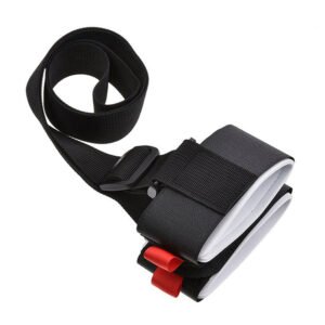 Adjustable Width Ski Carrier Shoulder Strap with Nylon Hook Loop for Snowboard