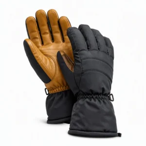 Custom Leather Palm Ski Glove Thermal Waterproof Insulated