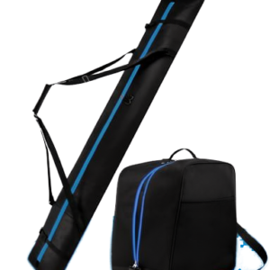 Portable Men’s Ski Bag Set [Up to 180 Cm] and Ski Boot Bag [38 L] Ski & Boot Cover