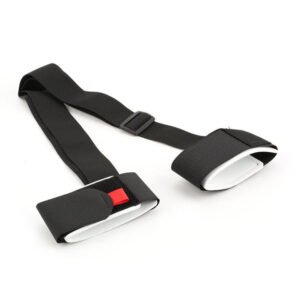 Secure Adjustable Ski Carrier Strap with Snowboarding Hook Loop Tapes for All Snow Equipment