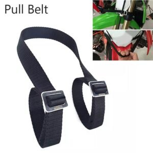 General Style Universal Motorcycle Lift Strap Front Grabber Adjustable Length Dirt Bike Rescue Strap Black Nyl