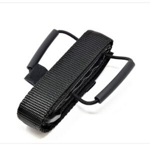 Black Polyester/Nylon Tools and Inner Tubes Hook Loop Webbing Strap Mountain Bike Frame Carrier 2.5cm X 45cm
