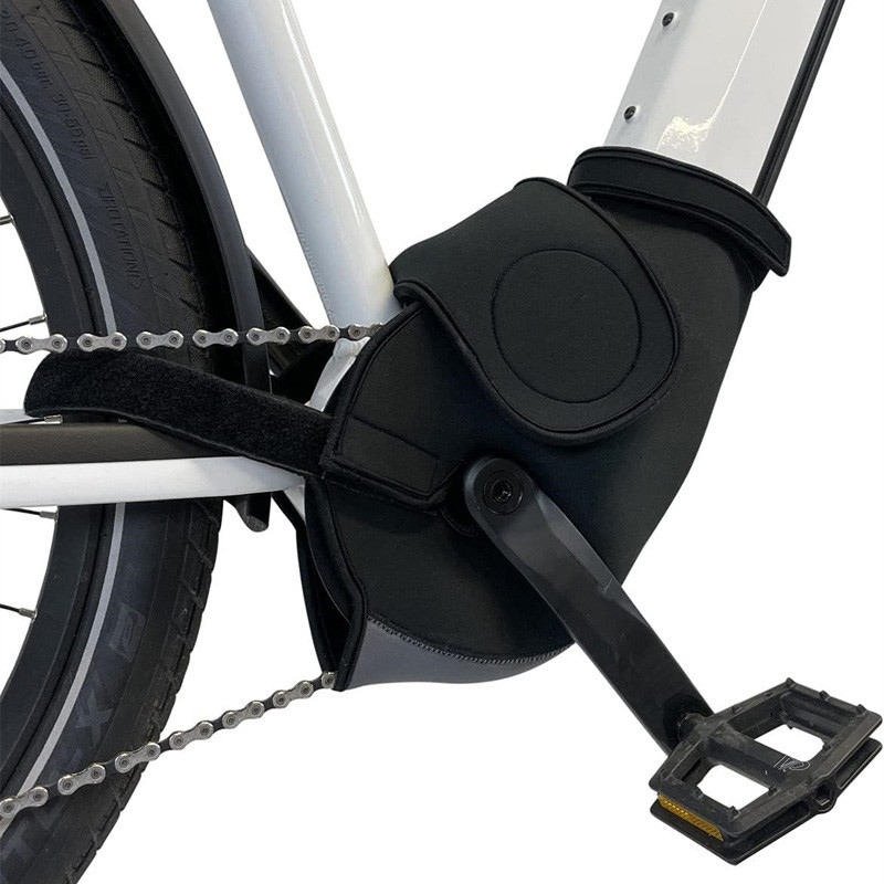 E-Bikes Mid-engine Motor Cover Protector Waterproof Outdoor Neoprene+Nylon Black
