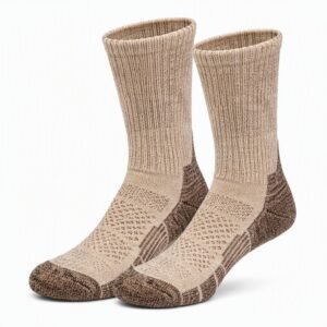 Merino Wool Trail Running Anti-Slip Cushion Crew Socks Custom Logo