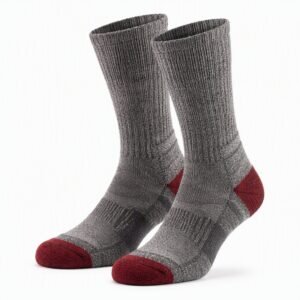Merino Wool Warm Max Cushion Custom Logo Trail Socks Crew Length