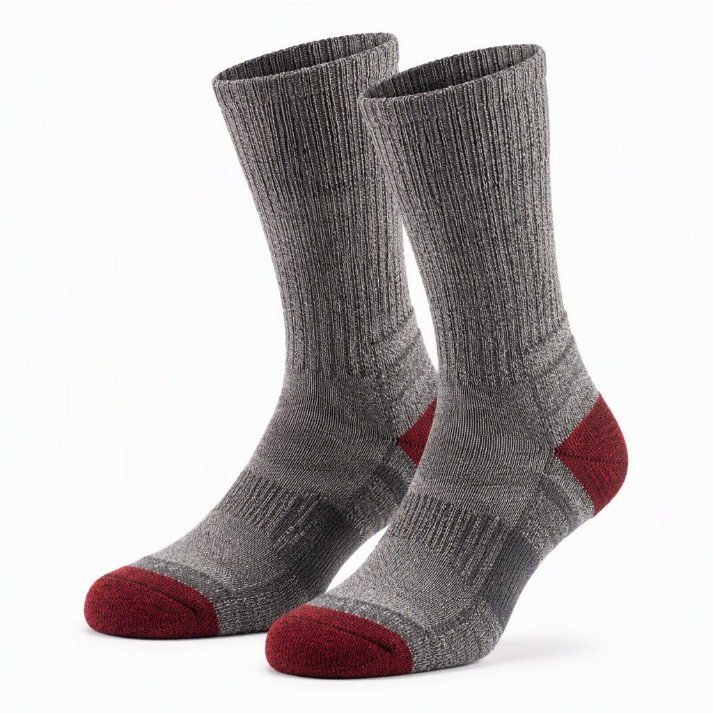 Merino Wool Warm Max Cushion Custom Logo Trail Socks Crew Length