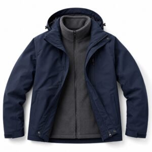 3-in-1 Detachable Hardshell Jacket with Fleece Inner Custom OEM
