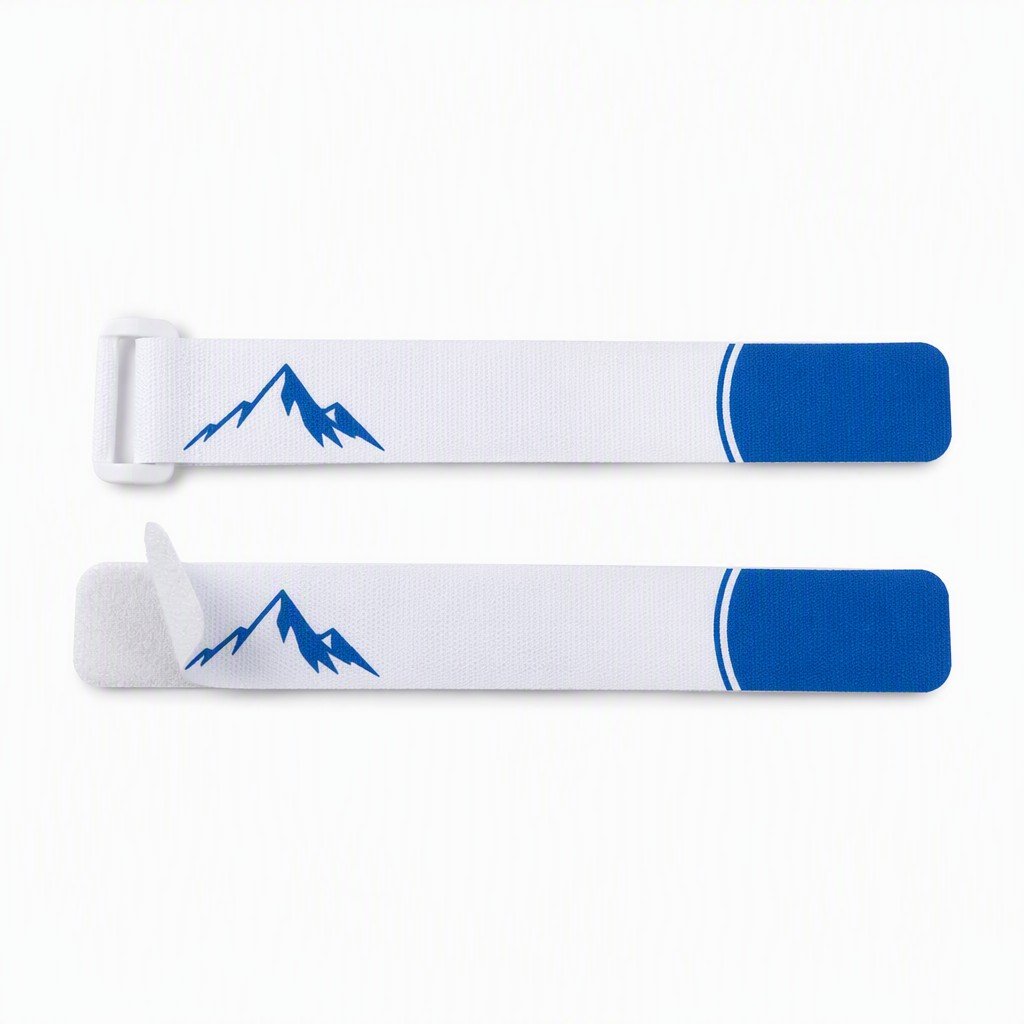 Custom Printed Ski Ties Hook Loop Snowboard Binding Strap