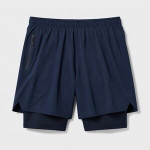 Men 2-in-1 Trail Running Shorts Quick Dry Compression with Pockets