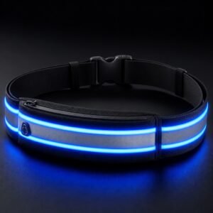 LED Luminous Running Belt High Visibility Reflective Waist Pack Night Run