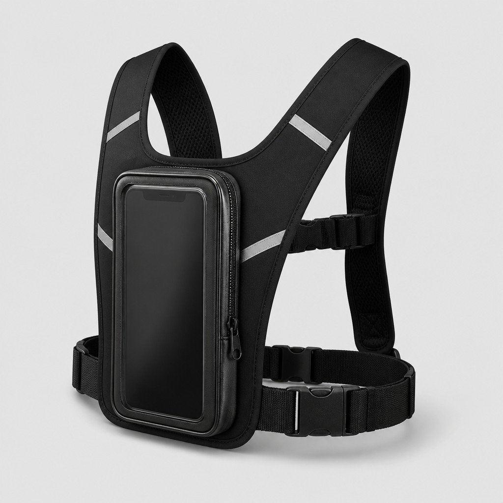 Reflective Phone Chest Holder Running Vest Phone Holder Neoprene Custom