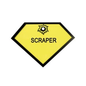 Heavy Duty Snowboard Wax Scraper with Right Notch for Removing Excess Wax Prior to Brushing