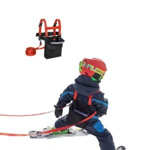 Women’s Ski Snowboard Training Harness with Easy Lift Handle Bag Removable Leash Polyester Material Dura
