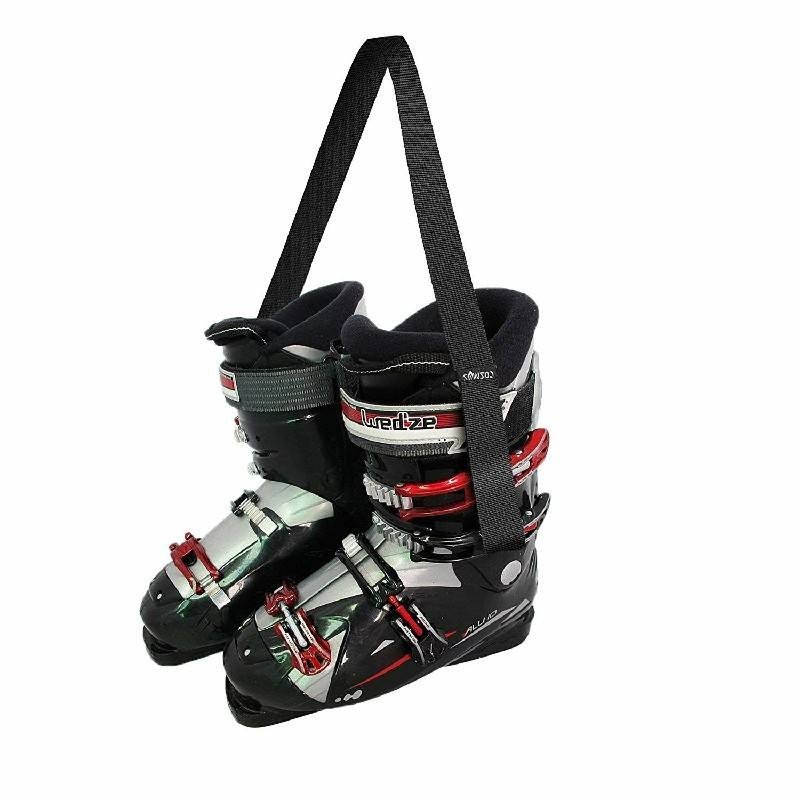 Durable Adjustable Eco-Friendly Reusable Black Nylon+EVA Kids’ Ski Boot Shoulder Carrier Straps