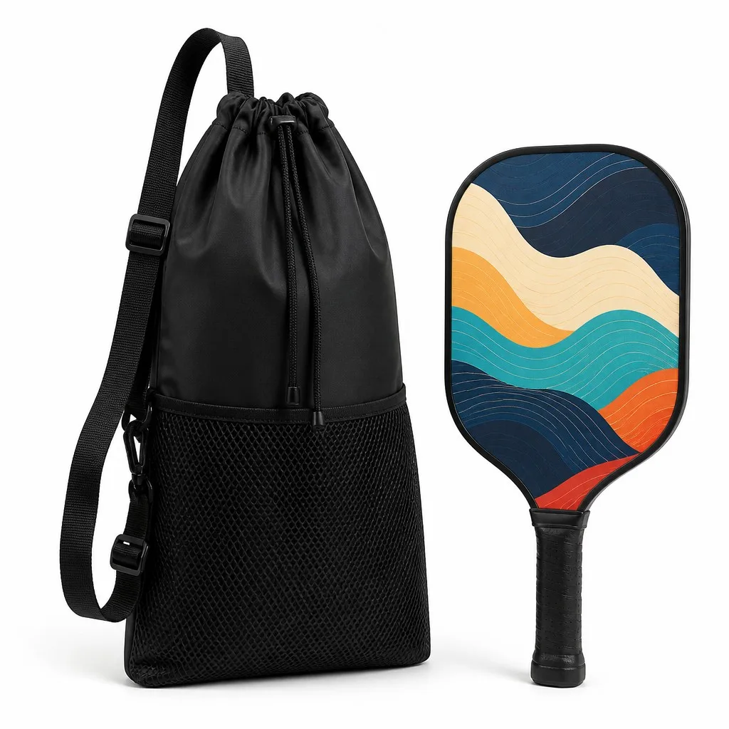 Highly Portable Neoprene Pickleball Racket Sling Bag with Shoulder Strap