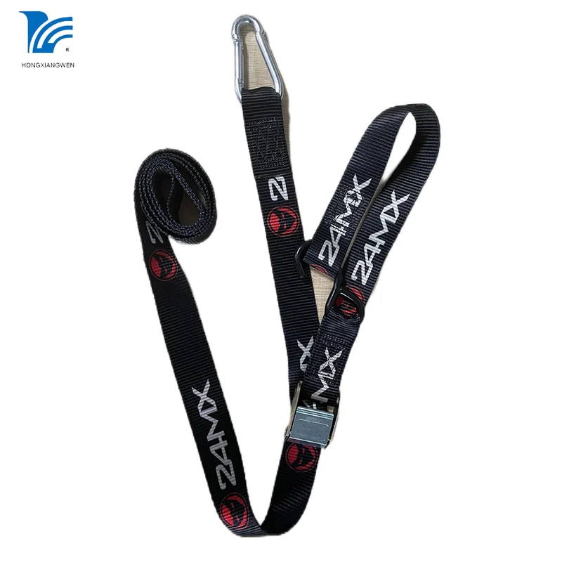 Cam buckle soft loop motorcycle tie down strap set